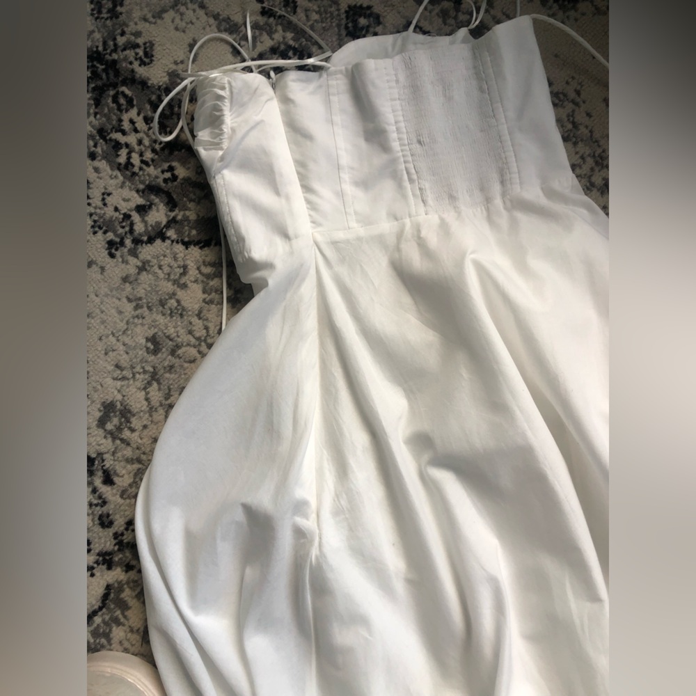 ZARA RUFFLED POPLIN DRESS - Picture 13 of 14